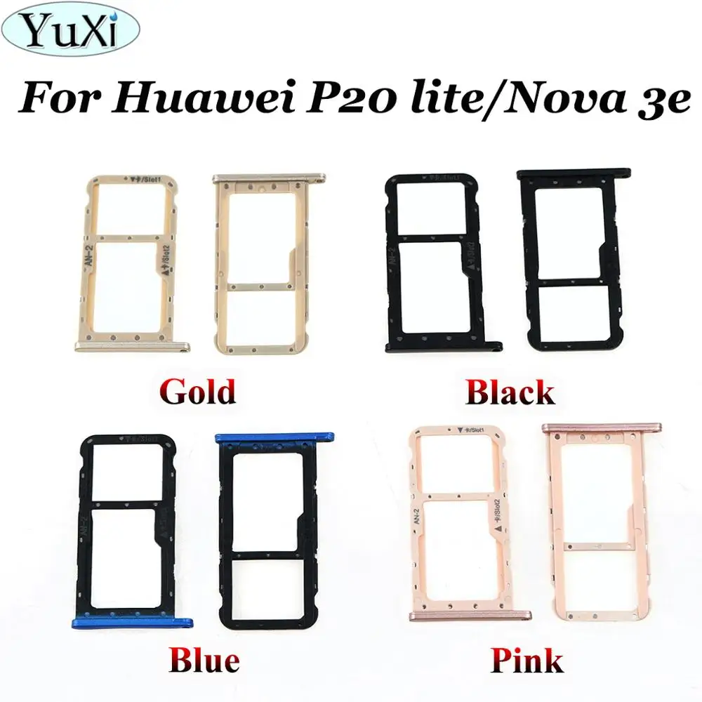 YuXi для Huawei P20/P20 Pro/P20 lite Nova 3e держатель лотка sim карты слот адаптер разъем две SIM