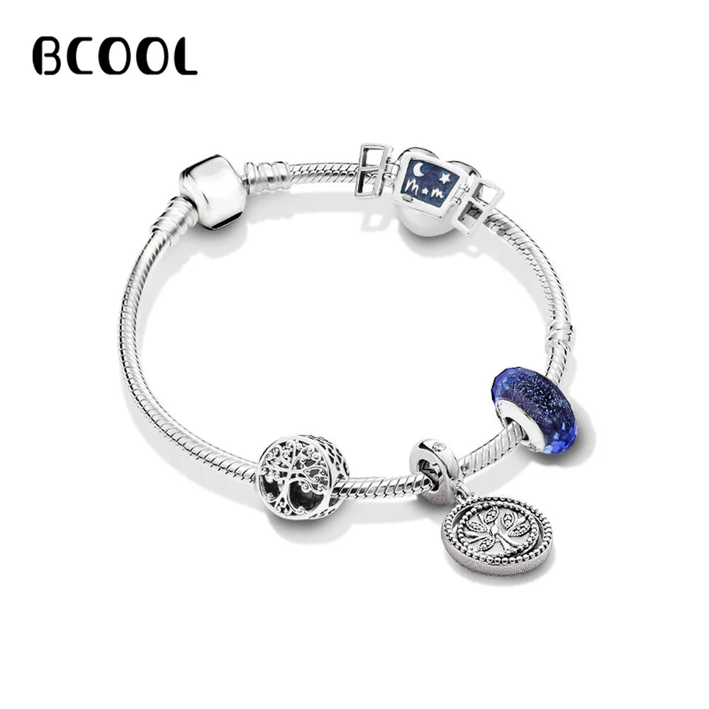 

DIY Jewelry Female Charm Fashion Silver 925 Original Bracelet, Family Origin Series Crystal Jewelry Bracelet Jewelry Gift