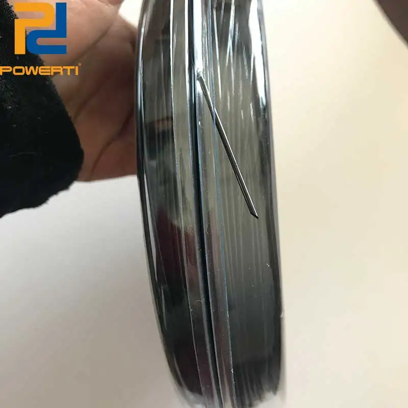 POWERTI 1.30 مللي متر/1.25 مللي متر تنس سلسلة 4G البوليستر التدريب مضرب سلسلة 200 m بكرة رياضة الرياضة في الهواء الطلق أسود سلسلة