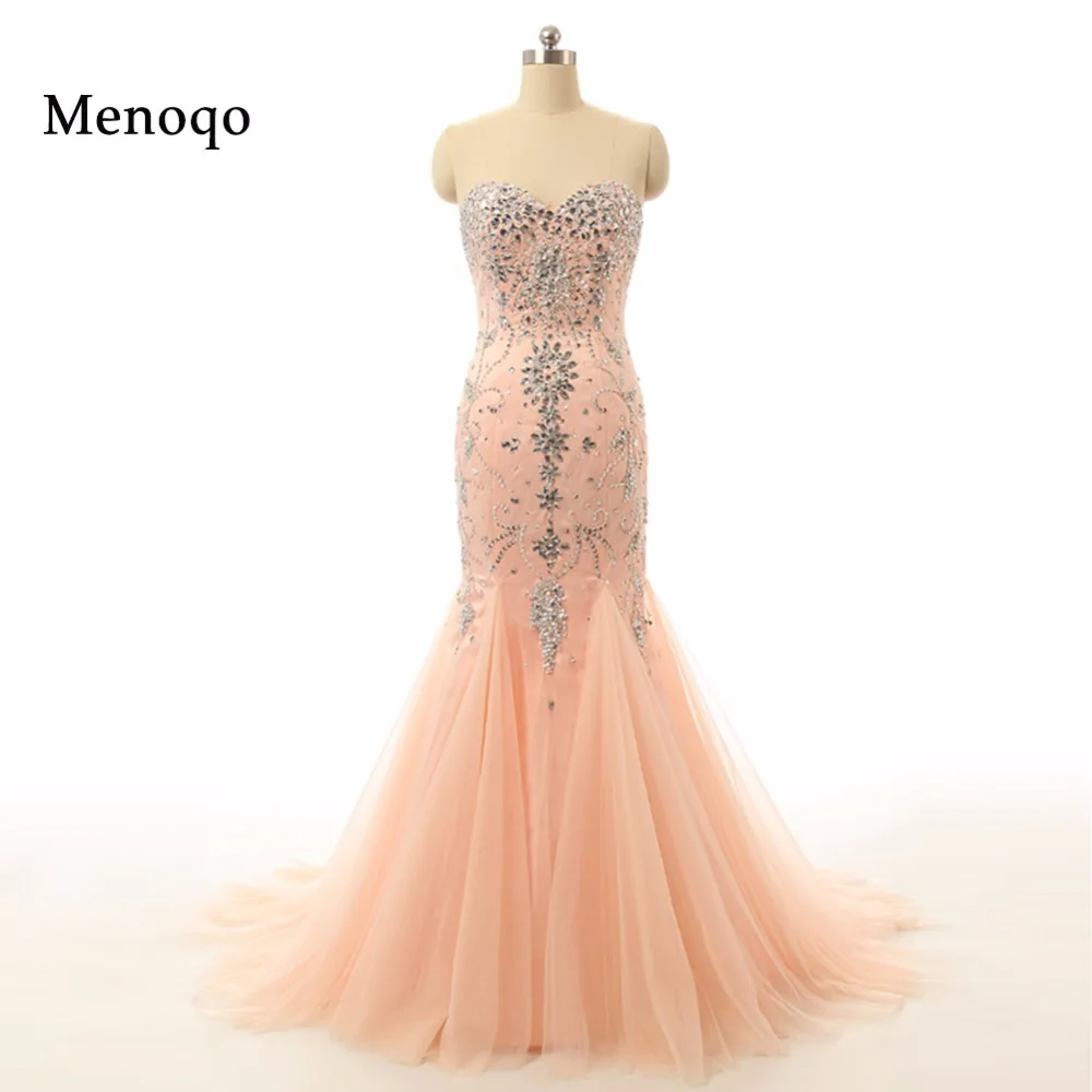 

Real Model Evening Dress High Quality Sweetheart Beaded vestidos de fiesta Prom Evening Gown Long Mermaid Evening Dresses 2019