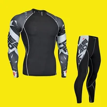 3D teen wolf MMA одежда 19 зимняя защита от сыпи для мужчин компрессионная одежда crossfit термобелье мужское фитнес-набор S-4XL