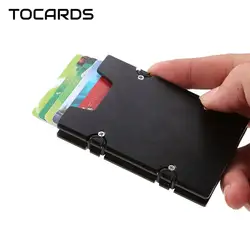 Простой тонкий сплав держатель для кредитных карт тонкий алюминий ID cardholder для мужчин и женщин Бесплатная доставка