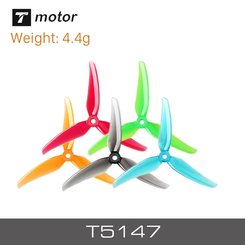 

T-MOTOR T5147 FPV propeller 10pcs/bag 3 Blade Propeller CW CCW POPO system match F40 III, F60 III Freestyle RACING Frame