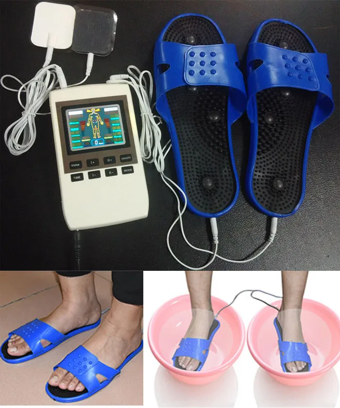 Free shipping Electronic Massager Slippers Digital Therapy Machine Foot