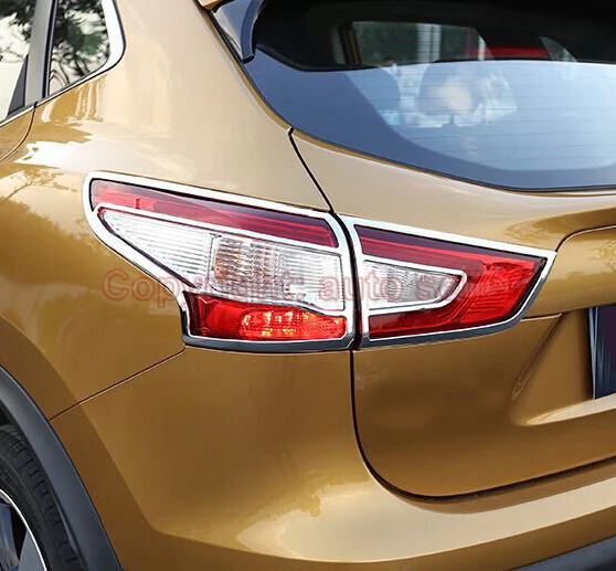 

For Nissan Qashqai 2014 2015 2016 ABS Chrome Tail light Cover Trim Car Accessories Stickers