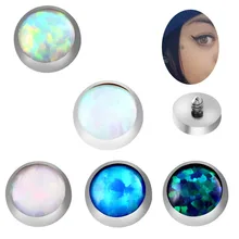 1 пара ногтей кожи Титан живота пирсинг кости, глава дрель Кожа Якорь имитация кожи аллергия Helix пирсинг(China)