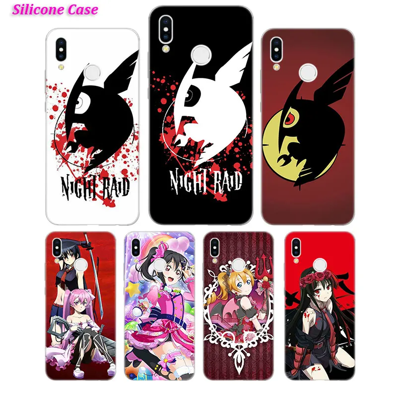 

Silicone Phone Case Akame Ga Kill cartoon for Huawei Nova 3 4 Honor 7C 7A 8 8X 9 10 Y5 Y6 Y7 Y9 V20 Lite Pro 2019 2018 Cover
