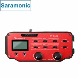 Saramonic sr-pax2 аудио предусилитель смеситель два XLR и два 3.5 мм Джек для DSLR и беззеркальных и blackmagic Дизайн карман кино Камера