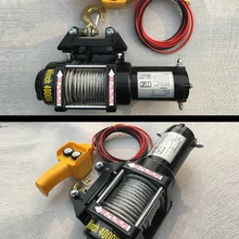 12V24V ATV ДВИГАТЕЛЬ 4000LB Электрический лебедочный трос рециркуляция лебедки Тяговый кабель Тяговый комплект открытый перекрестный кантри кран