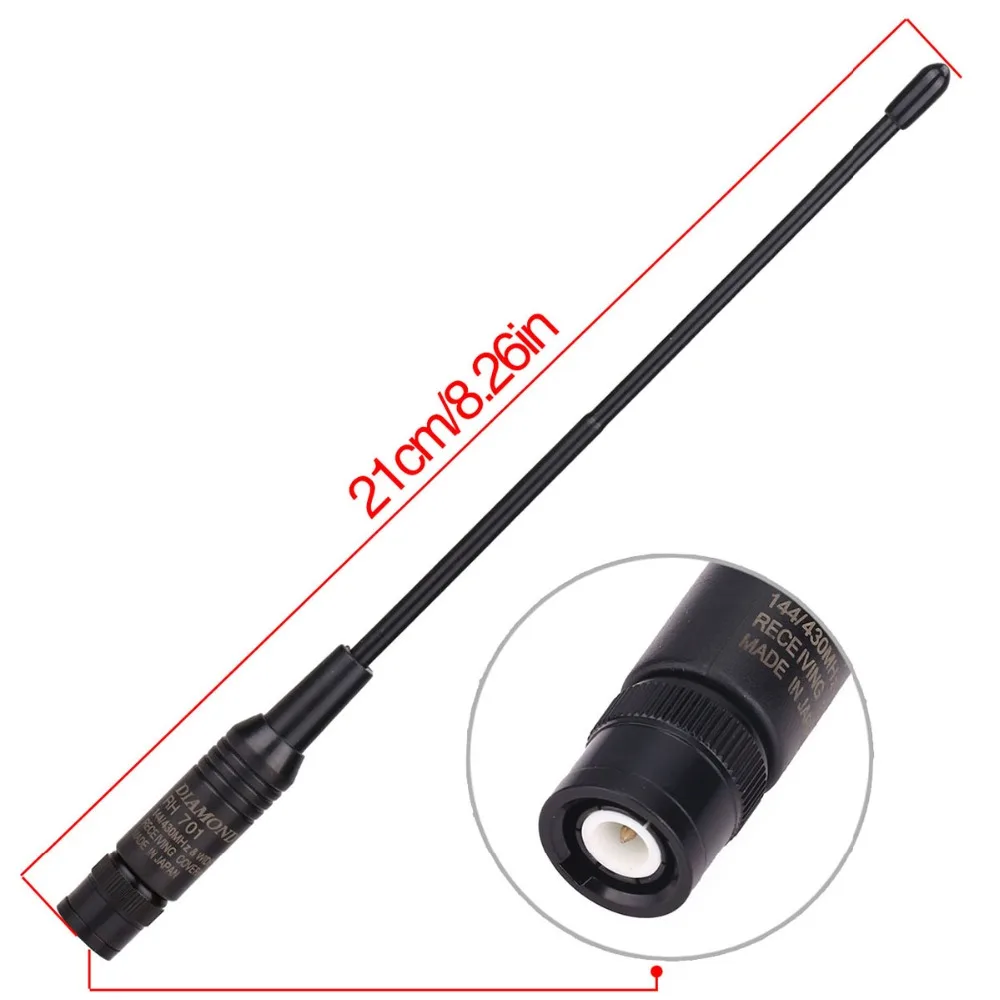 Алмазная RH701 BNC Двухдиапазонная UHF/VHF 144/430Mhz Антенна для IC V8 V82 TK308 HT440 CP500 рация