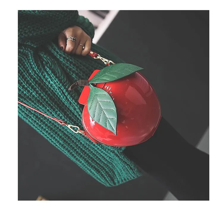 Милые модные apple Форма красного и зеленого цветов, вечерние сумки на плечо сумка-клатч сумка женские сумки из натуральной кожи кошелек клапаном сумка через плечо сумка