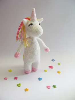 

Crochet stuffed unicron toy rattle