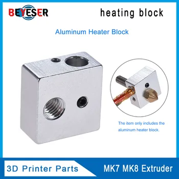 

3D printer Accessories heating block Makerbot MK7 MK8 dedicated print head heated Aluminum block MK8 Extruder