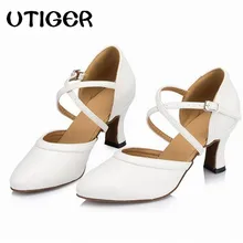 Новинка, Брендовые женские белые атласные туфли для латинских танцев, вечерние туфли для сальсы на квадратном каблуке 5 см, 6 см, 7 см, 8 см, wd158