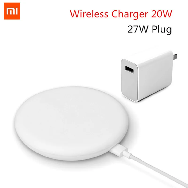 Оригинальное Беспроводное зарядное устройство Xiaomi 20 Вт 27 макс. 15 В вилка подходит