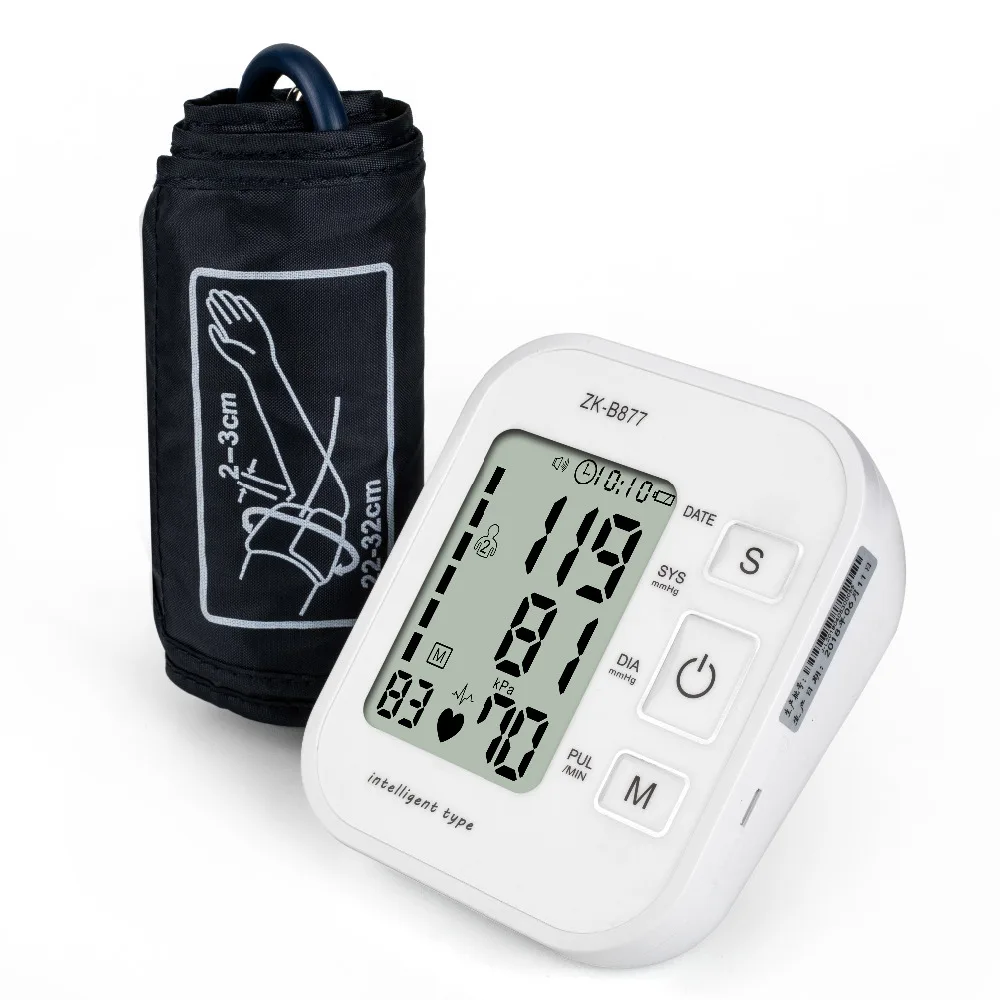

Automatic Digital LCD Upper Arm Blood Pressure Monitor Heart Beat Meter Machine Tonometer for Measuring Home Health Care
