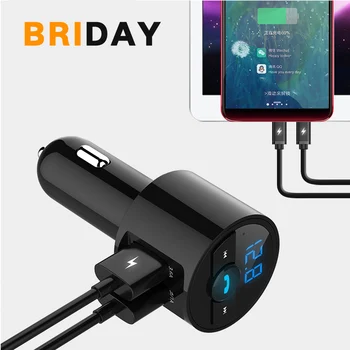 BT74 bluetoothカーキットfmトランスミッターMP3プレーヤーデュアルusbポート充電器急速充電器電圧検出sdカードプレーヤー