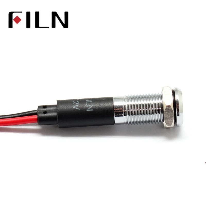 LED Indicator Warning Signal Light 8mm Thread Metal 6V 12V 24V 220V Panel M0O3 LED Indicator Warning Signal Light 8mm Thread Metal 6V 12V 24V 220V Panel M0O3