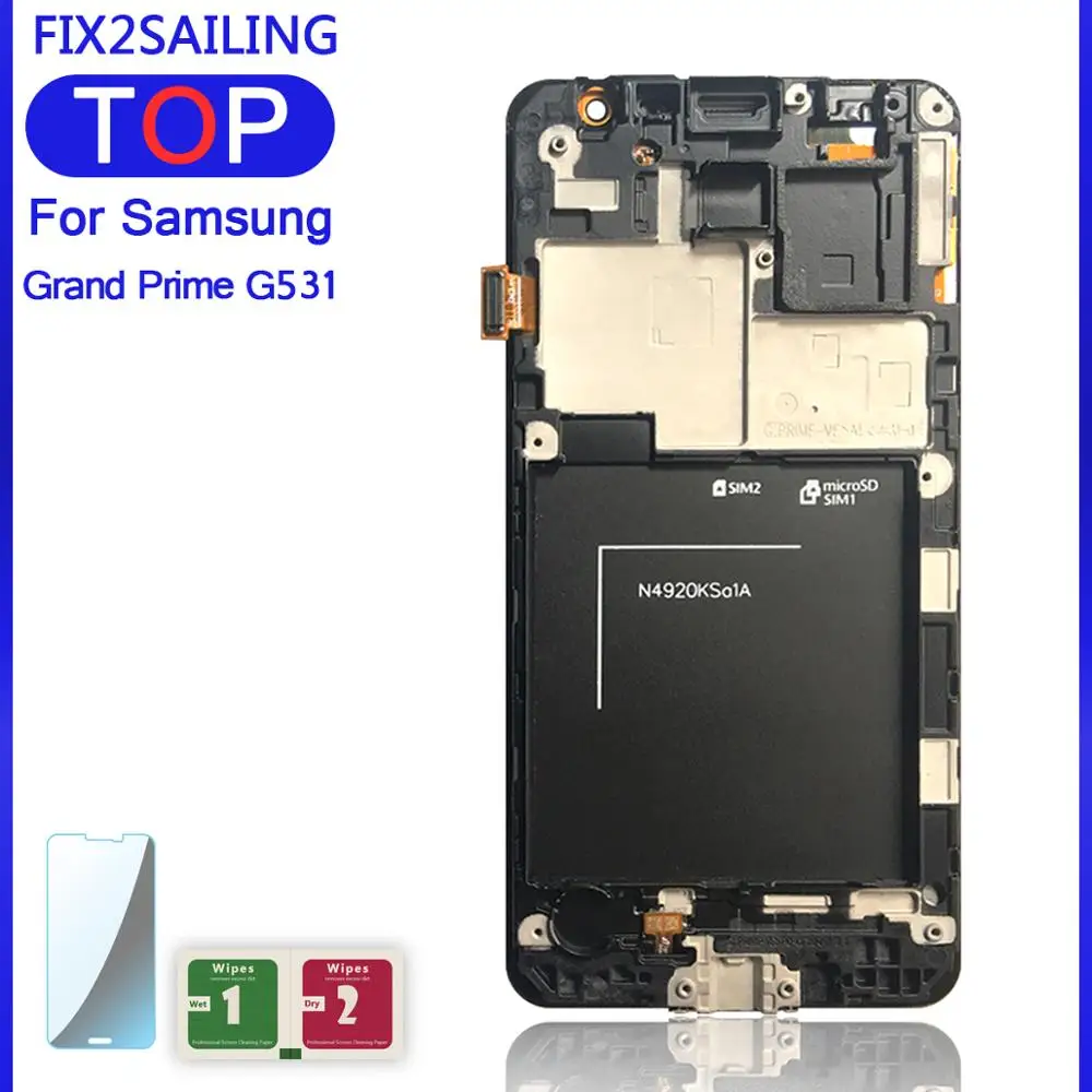 Для Samsung Galaxy Grand Prime G531H G531F G531 G531FZ сенсорный экран дигитайзер ЖК дисплей рамка