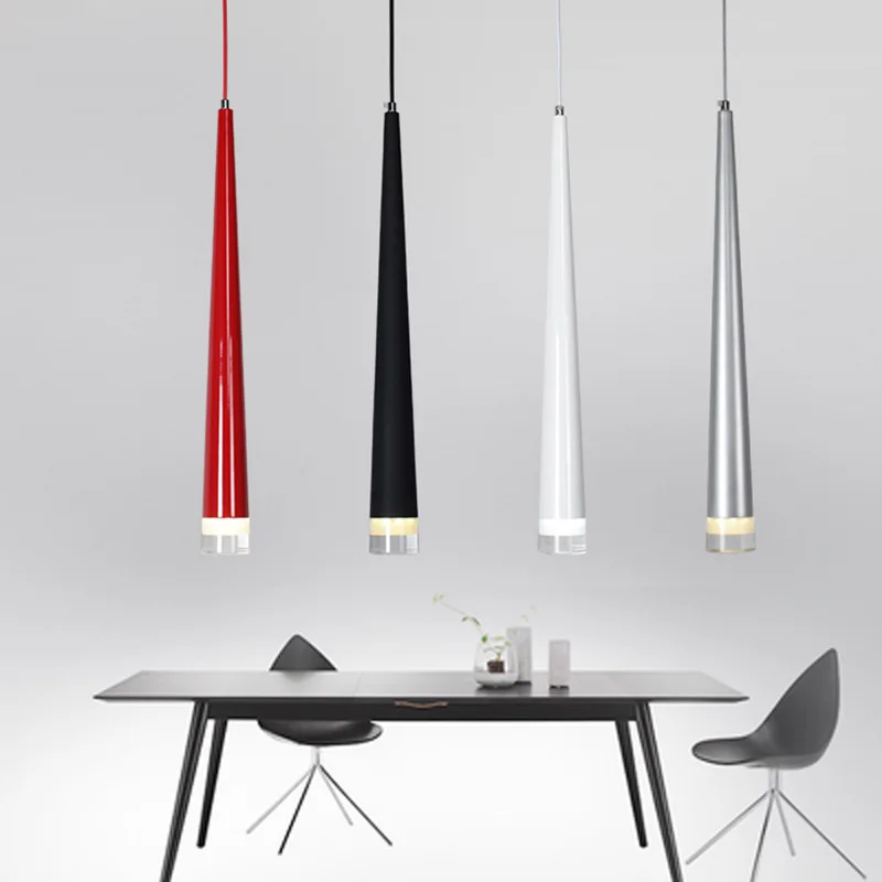  Modern Pendant Lights 3W LED Cone-shape Hanging Lamps for Restaurant/Living Room/Bar Lamparas Home  - 32730381950