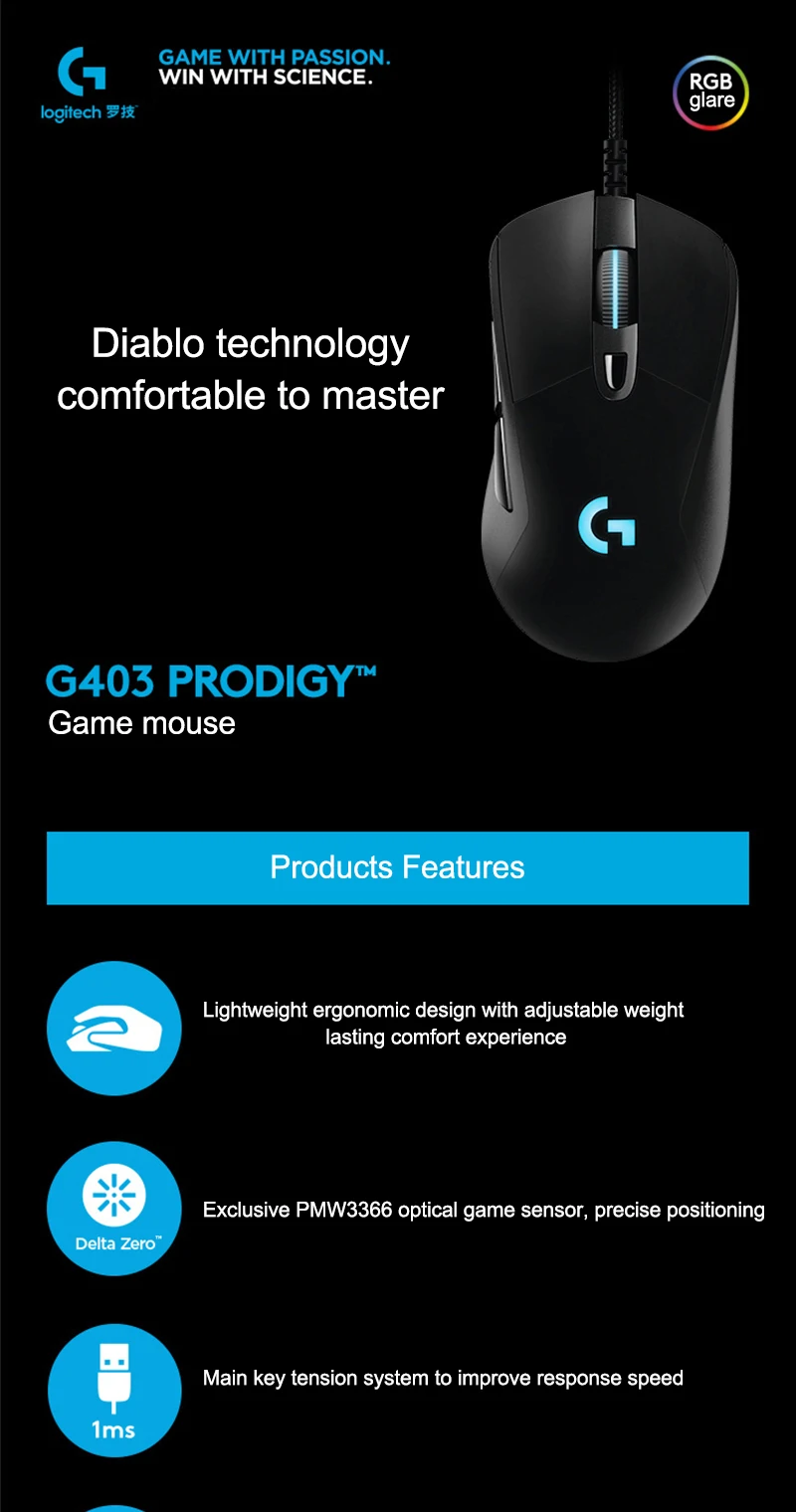 Logitech G403 gaming mouse