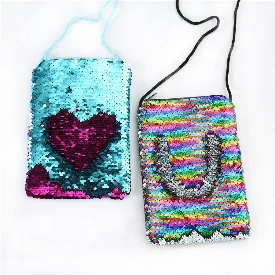 

10PCS Cute Zero Wallet Bag Sequins Women Kids Coin Purse Handbag Lolita Baby Messenger Bag Toddler Purses Crossbody Bags Gift