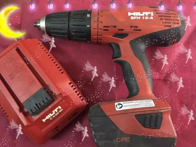 

HILTI 21.6v lithium drill, impact drill, an electric drill, a battery, a charger. (Used products)