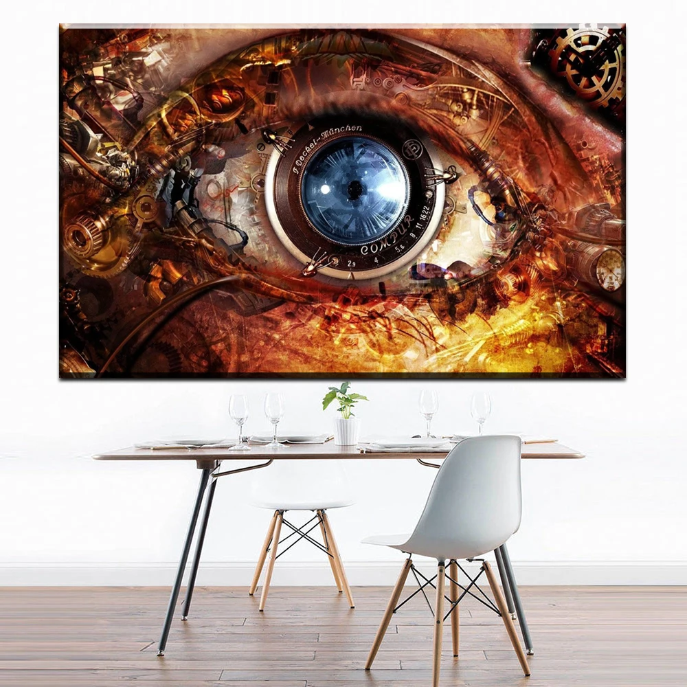 ZZ1630-Canvas-Printed-Steampunk-Eye-Painting-For-Living-Room-Picture-Wall-Art-HD-Print-Decor-Modern (1)