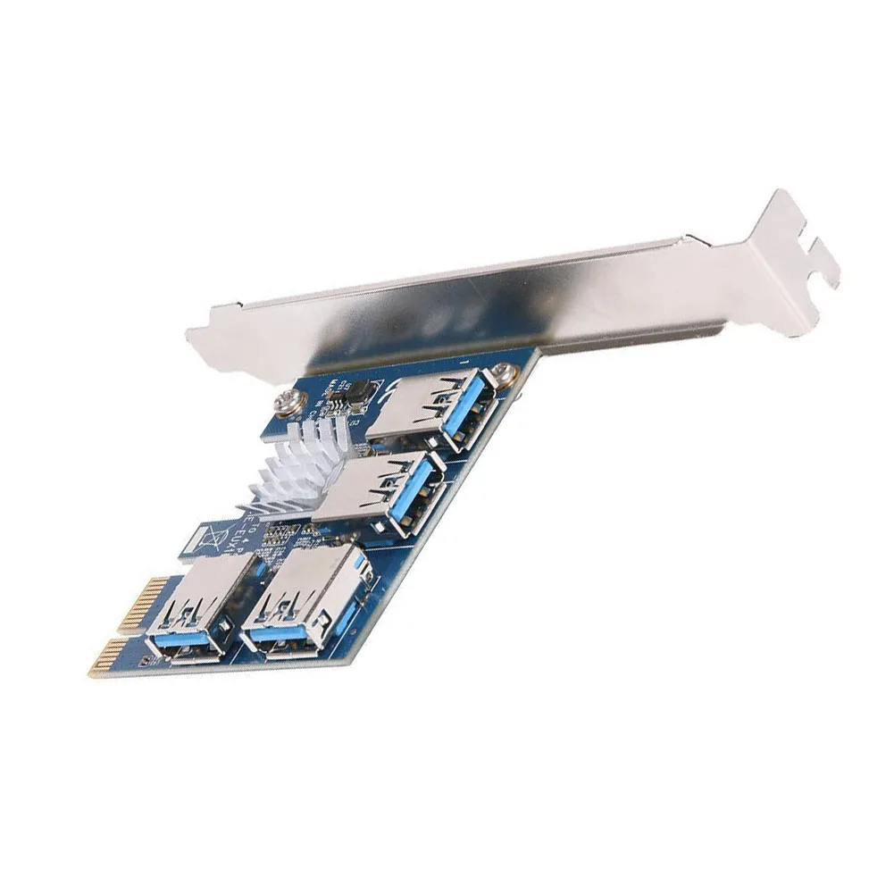 Новая карта расширения PCI 1 в 4 слота USB 3 0 конвертер адаптер PCIE переходные карты