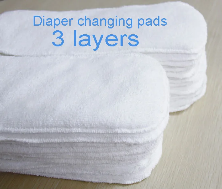 Washable Baby Diapers Insert 3 Layers Reusable Baby Cloth Diaper