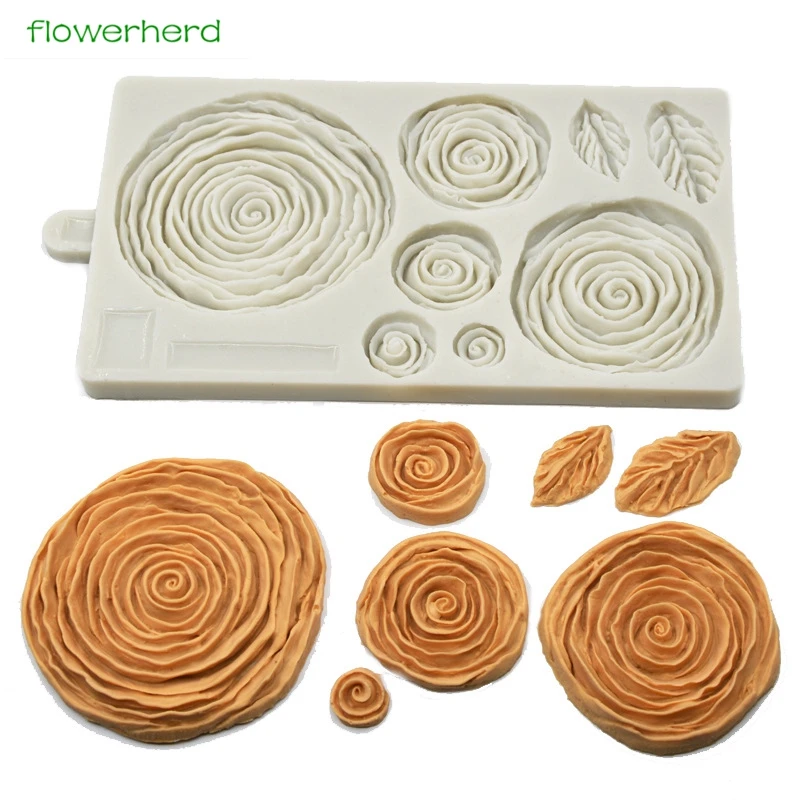 

Rose Silicone Mold Ruffled Roses Sugar Craft Mould Cake Decorating Tools Fondant Cake Mold Sugarpaste Flower Paste Modelling