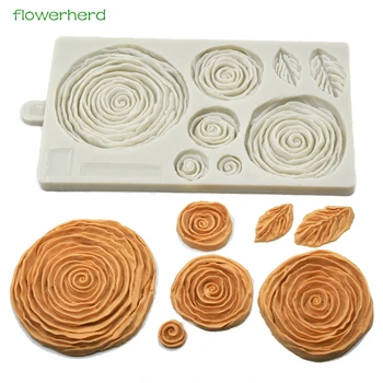 

Rose Silicone Mold Ruffled Roses Sugar Craft Mould Cake Decorating Tools Fondant Cake Mold Sugarpaste Flower Paste Modelling