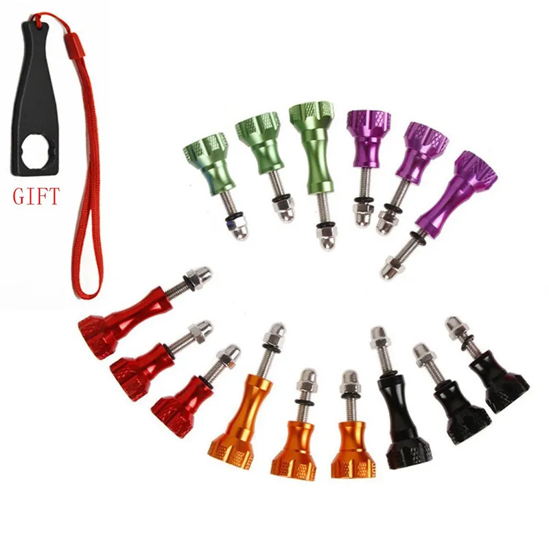 

Suptig Aluminum Thumbscrew Set for Gopro Hero7 6 5 4 Session Aluminum Thumb Screw Bolts 2 Short + 1 Long For Xiaomi yi 4k sjcam