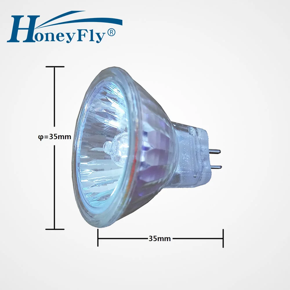 HoneyFly 2 шт. MR11 галогенная лампа 12 В 10 Вт/20 Вт 3000 К с регулируемой яркостью галогенная лампа GU4 галогенная прозрачная стеклянная лампа для дома и офиса