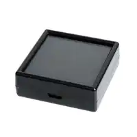 De Bijoux 20pcs Black Earring Studs,Rhinestone Trinket Plastic Display Case Box Showcase Tray,Gift Box 1.57x1.57" #90473