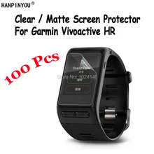100 шт./партия для Garmin Vivoactive HR SmartWatch HD Clear/Антибликовая матовая защитная пленка для экрана с салфеткой для очистки