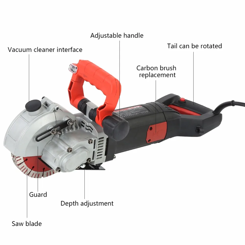 5800 Вт Электрический штроборез паза для резки стены долбежная машина ЕС/Великобритания/Австралия разъем 220 В
