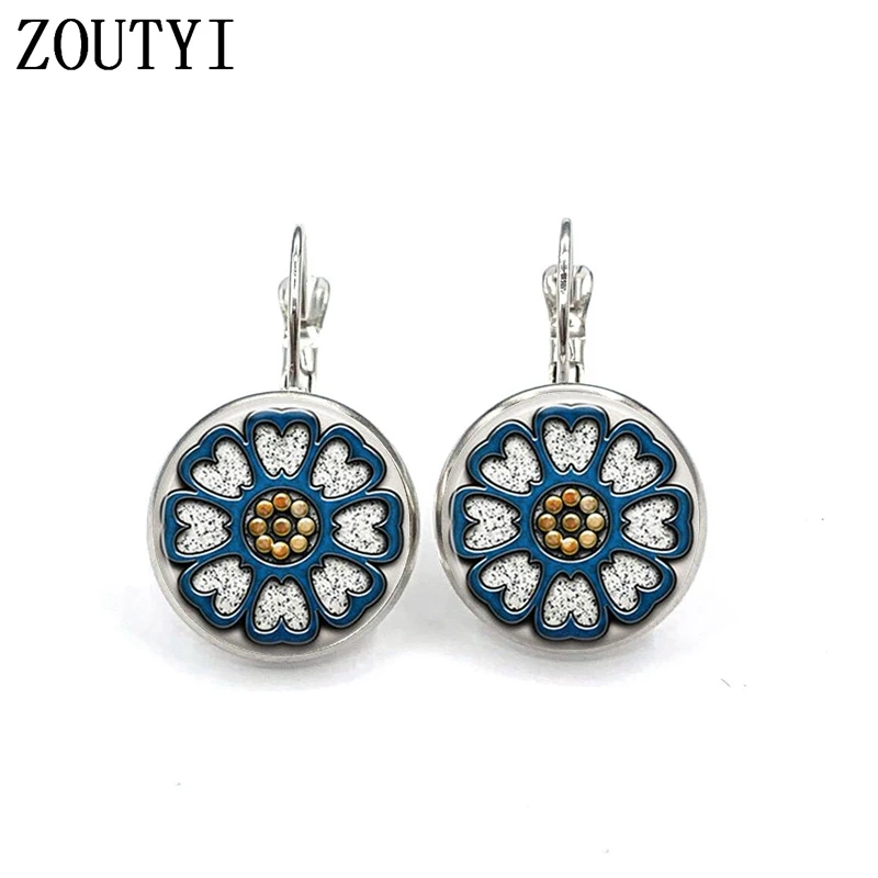 New/Charming Sho Inspired by Avatar's latest main air pattern earrings convex and concave glass ladies earrings. | Украшения и