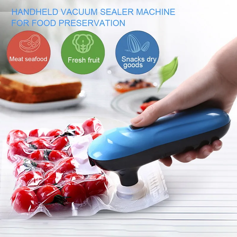 1pc vacuum sealer pump handheld vacuum sealer machine usb rechargeable