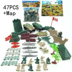 Обучающие Мини-игрушки, военная модель, 47 шт., морская земля и воздушные силы, сцены, песочница, набор, военная модель, игрушки 30MY15