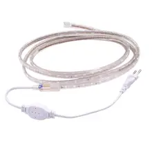 1 M 5050 LED 220 V pasek światła 60 diod LED wodoodporne lampki taśmy na urodziny boże narodzenie strona dekoracji z wtyczką ue (biały)(China)