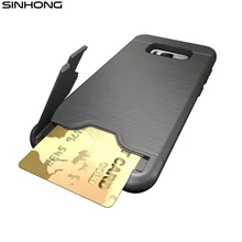Shock Proof Armor Hard Phone Case For Samsung Galaxy S8 S8 Plus Cover Card Holder Shockproof Shield Soft TPU Silicone Bumber Cas