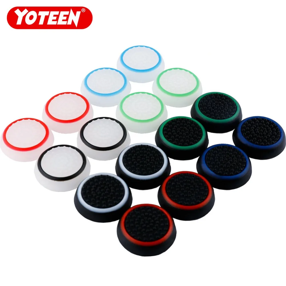 

Yoteen 4Pcs Analog Thumbstick Caps Thumb Stick Joystick For PS4 XBOX 360 Dualshock 4 for Nintend Switch Pro Controller