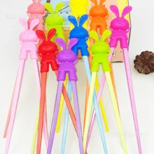 500 пара, для детей, для малышей, для начинающих, в мультяшном стиле, легко развлечение, обучение, помощник, палочки для еды, случайный цвет