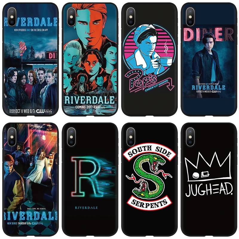 

American TV Riverdale Southside Serpent Soft Case for iphone 7 8 6 6s Plus Cover FOR iphone 10 XR X Xs Max 5 5S SE Black Case