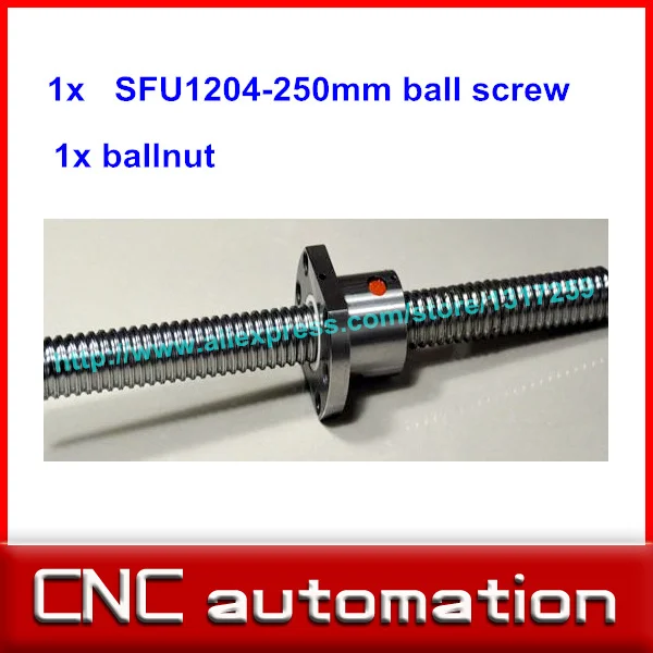 SFU1204 250mm RM1204 Rolled Ball screw rail with one ballnutball screw