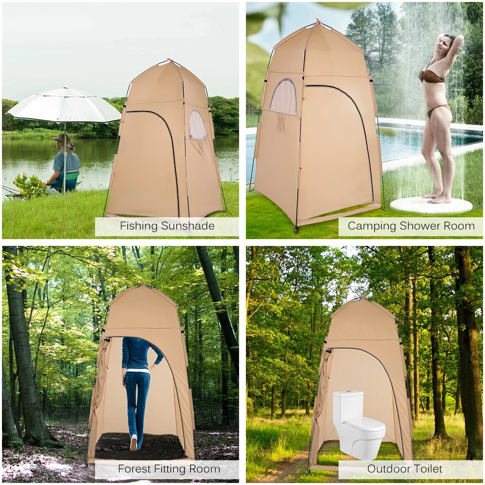 TOMSHOO портативная напольная душевая палатка-туалет, меняющая место, тент для кемпинга, пляжа, уединения палатки для оборудования туалета