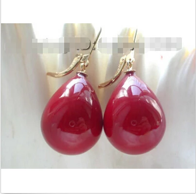 12-16 мм красные жемчужные серьги с капельным покрытием! -Высокое качество
