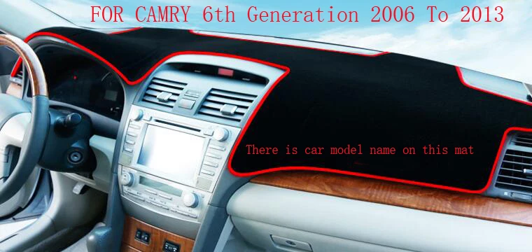 

Car Dashboard Cover Carpet Sun Shade Pad Mat Heat Insulation Decoration For Toyota Camry 2006 2007 2008 2009 2010 2011 2012~2018