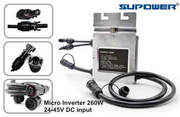 

Waterproof Solar Grid Tie Micro Inverter Microinverter 250W 260W SMG260W Microinverter input 24-45VDC Output 120VAC 50/60Hz